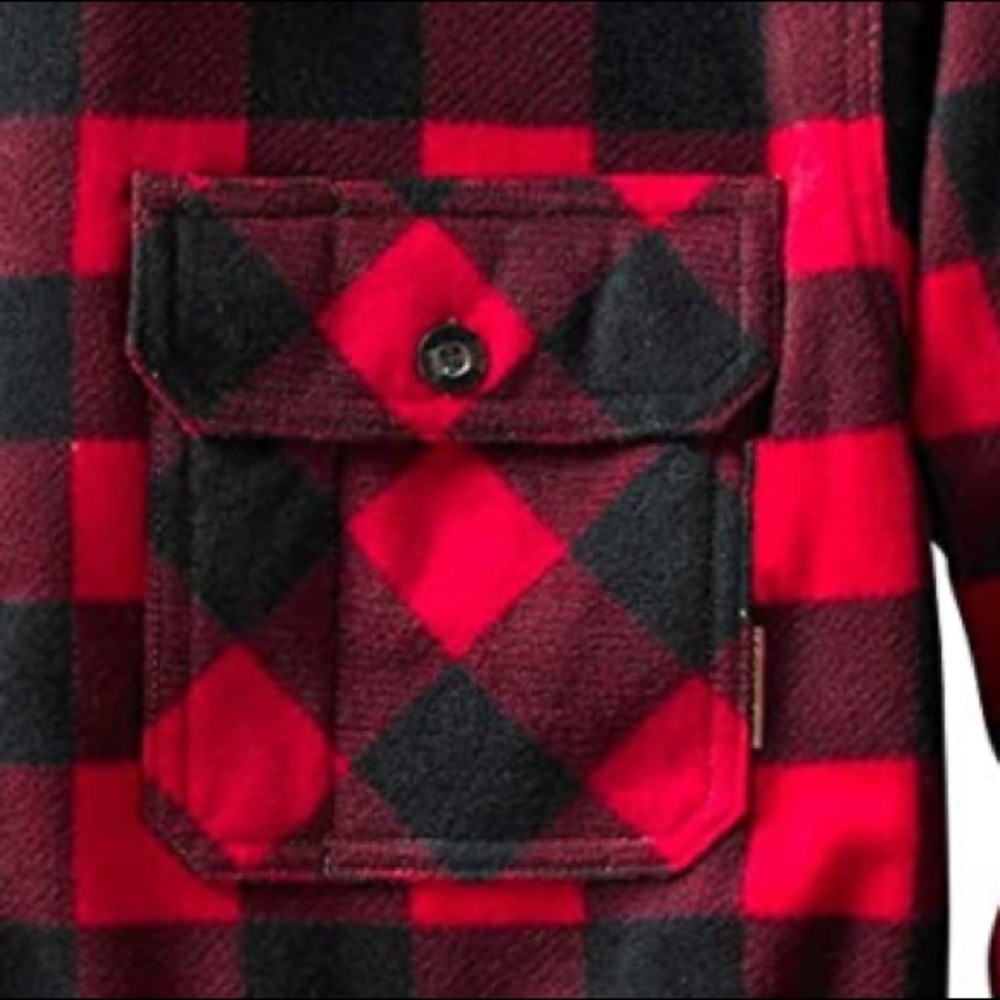 BRAND NEW STYLISH MEN PLAID FLEECE BUTTON DOWN SHIRT NWT - Picture 3 of 7
